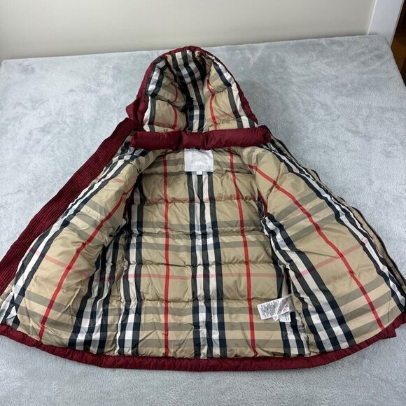 Burberry Red Down Puffer Jacket Boys Size 10 - Picture 12 of 16